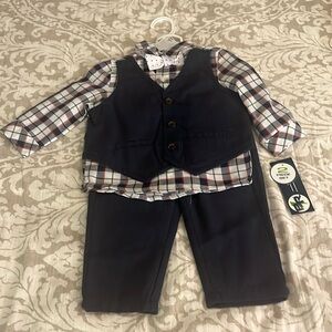 NWT Boy’s 3 piece dress up set size 18 month (navy, red, & white)